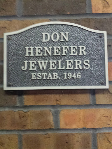 Don Henefer Jewelers  Plaque