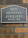 Don Henefer Jewelers  Plaque