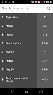 Country Calling Codes Screenshots 0