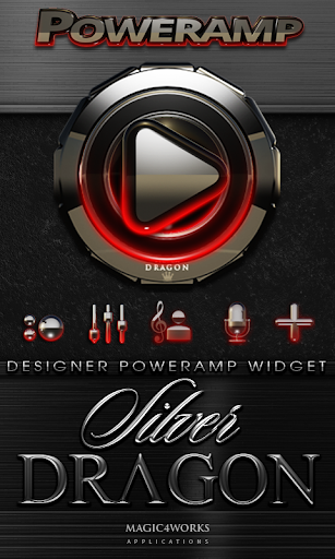 Poweramp Widget Silver Dragon