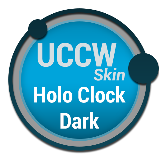 Holo Clock Dark - UCCW Skin 個人化 App LOGO-APP開箱王