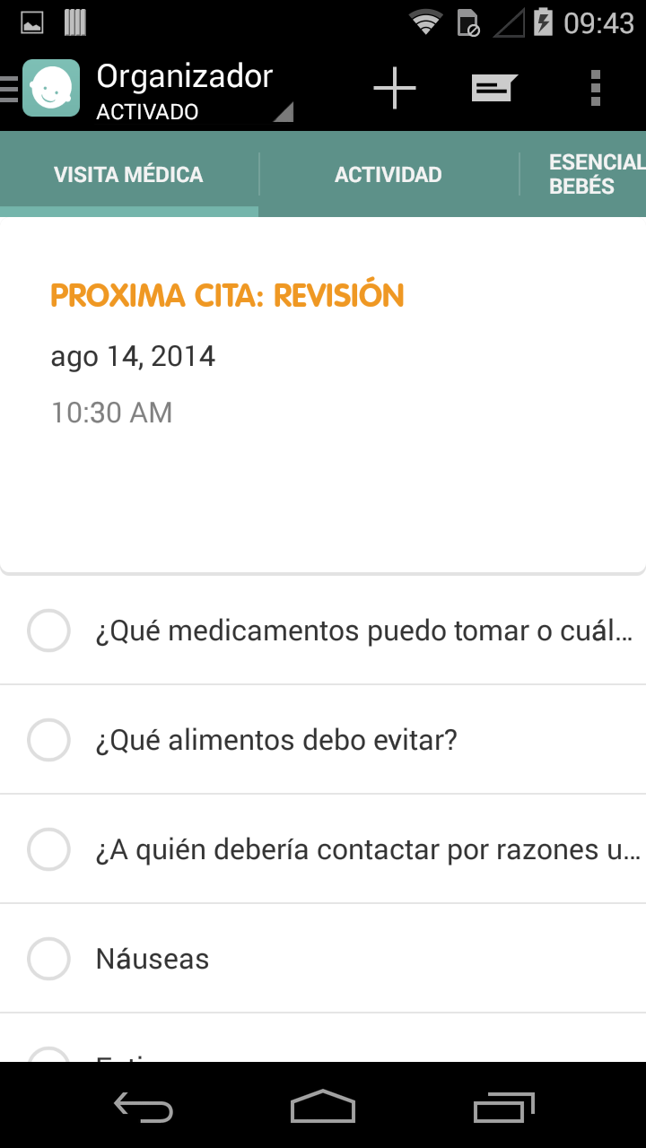 Embarazo • Sprout Screen 3