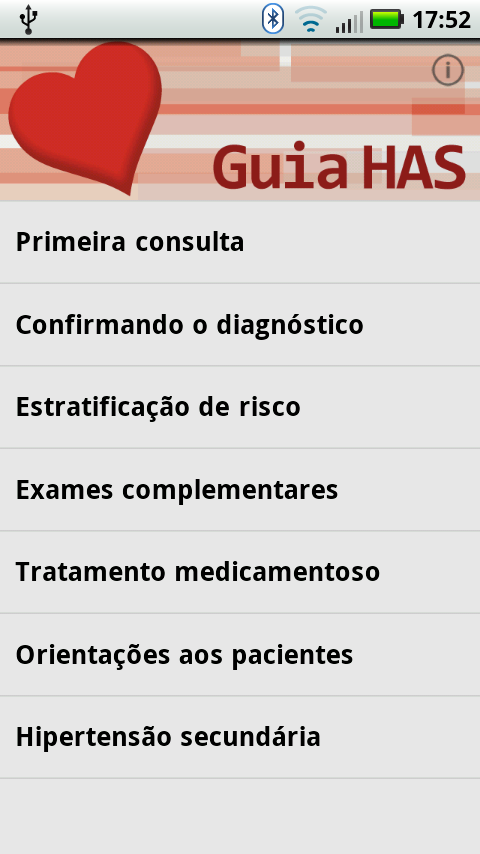 Android application Guia HAS screenshort