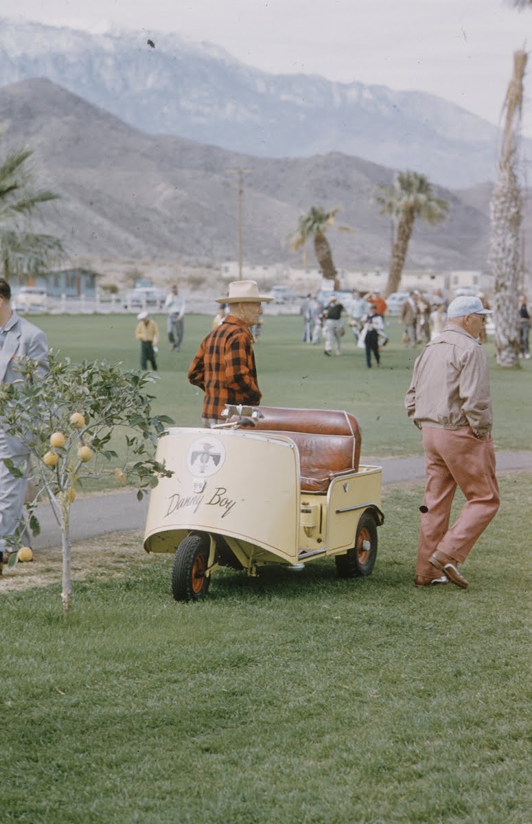 Golf Carts At Thunderbird Golf Club At Palm Springs, Calif. Loomis