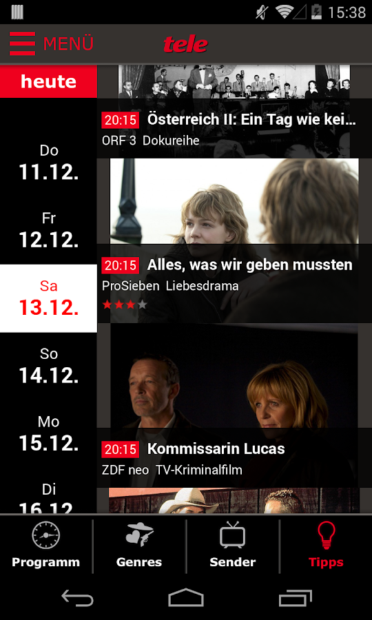 tele TV das Fernsehprogramm Android Apps on Google Play