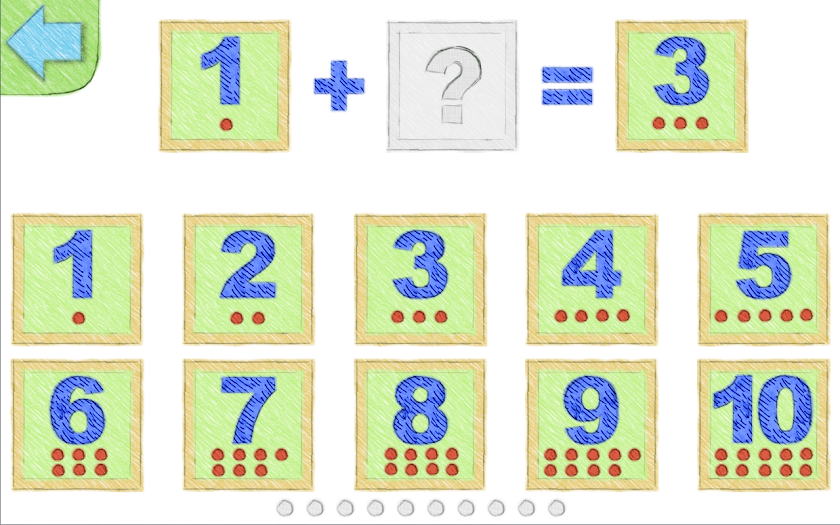 Adding up to 10 in German Screen 2