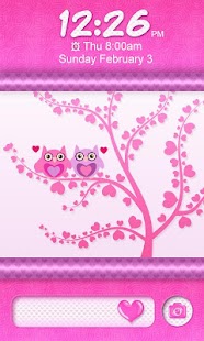 Free Cute Love Owls Theme Go Locker APK for PC
