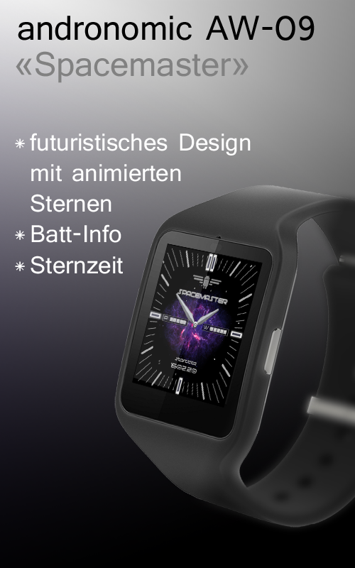 Android application Spacemaster Watch Face AW-09 screenshort