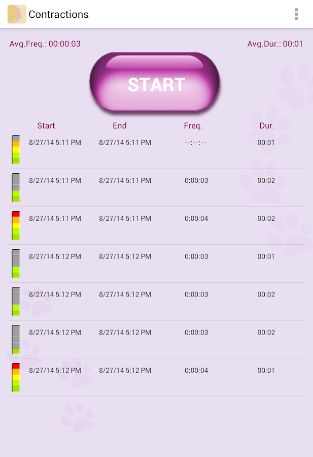 My Contractions Tracker Android Apps on Google Play