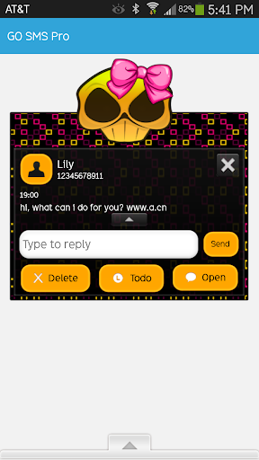 【免費個人化App】GO SMS - Girly Skulls 10-APP點子