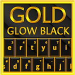 Gold Glow Black Keyboard Theme Apk