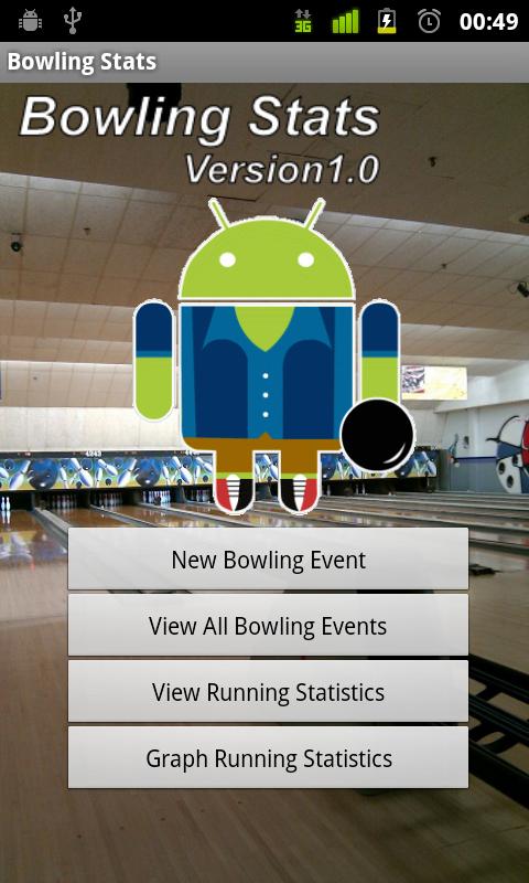 Android application Bowling Stats screenshort