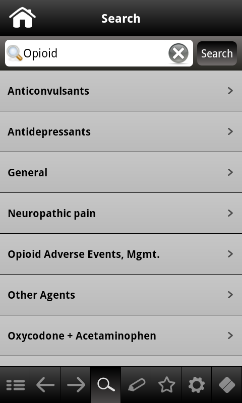 Pain Management pocketcards Screen 3