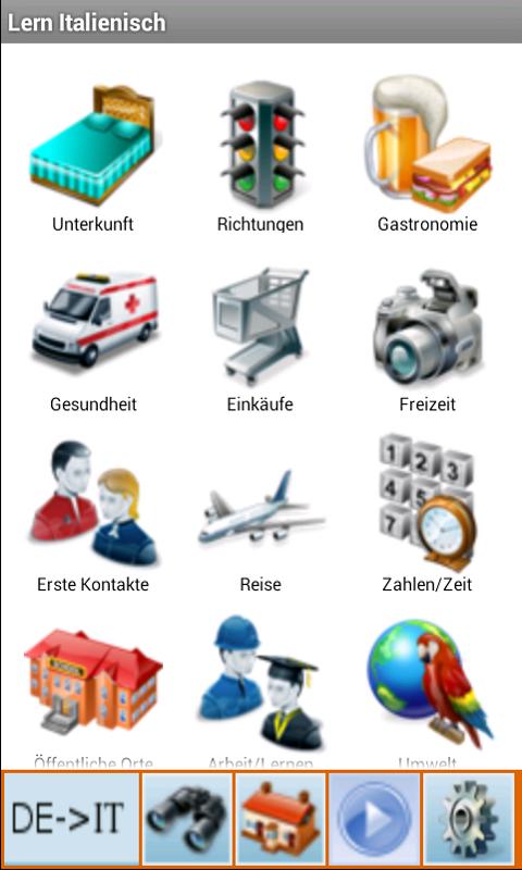 Android application Italienisch Lernen &amp; Sprechen screenshort