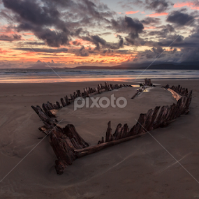 Sunset Behind The Sunbeam by Graham Daly - Landscapes Sunsets & Sunrises
