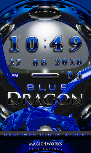 Blue Dragon 2 Digital Clock