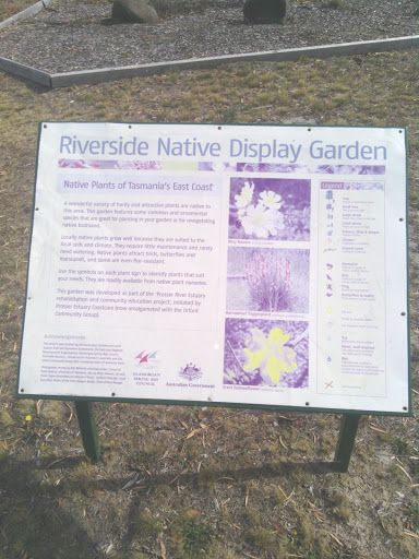 Riverside Native Display Garden Information Board