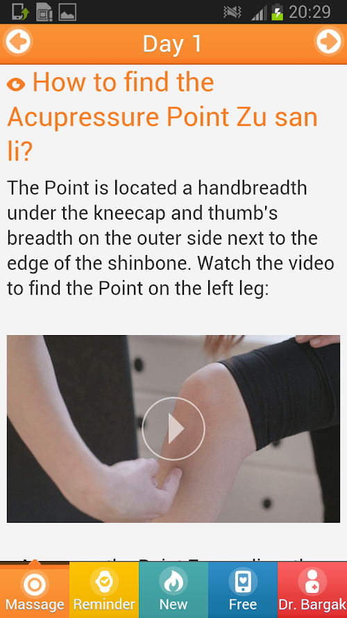 Android application Acupressure against Depression screenshort