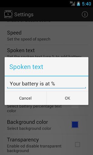 Speak Battery