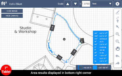 Area Calculator ✏️ Images - Maps - SketchAndCalc™ poster 2