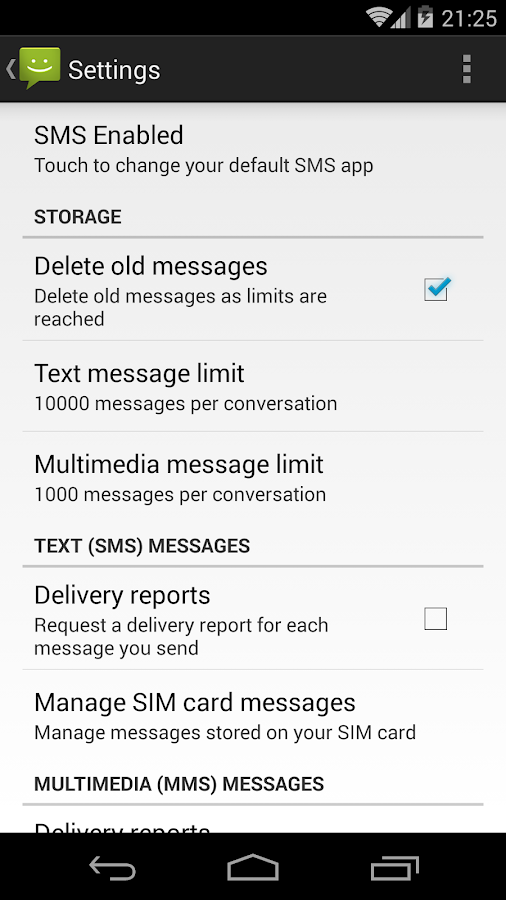    SMS Messaging (AOSP)- screenshot  