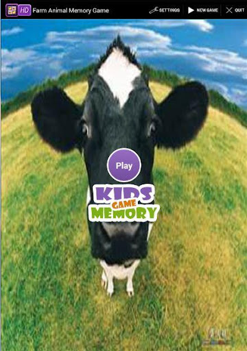 Farm Animal Memory Game
