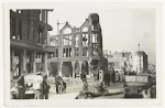 Ruïnes in Rotterdam na het bombardement. Rotterdam, 1940