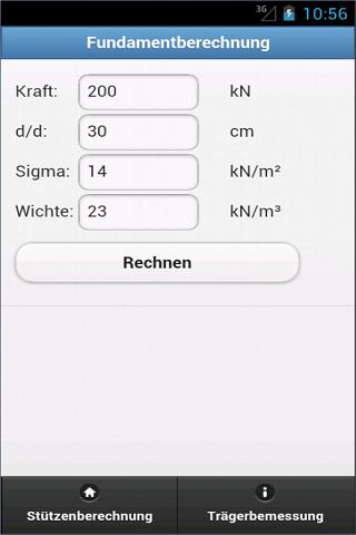 Gerüstbau-App Screen 2