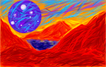 Blue moon /\ Red mountains 