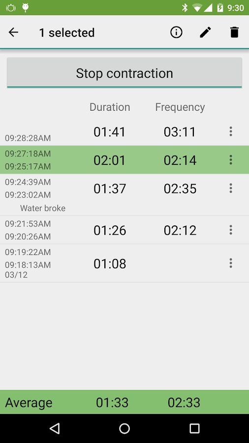 Contraction Timer Android Apps on Google Play