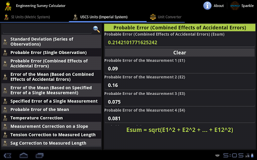 Engineering Survey Tablet