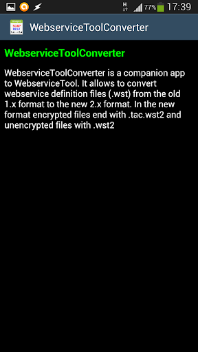 WebserviceTool Converter