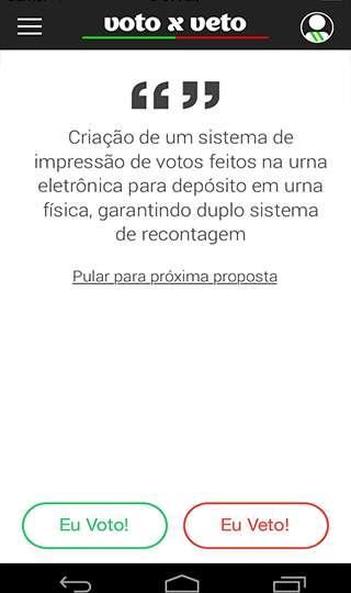 Voto x Veto Screen 2