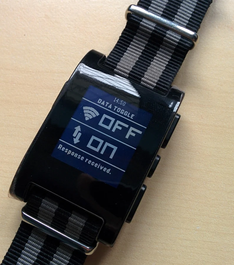 Data Toggle for Pebble - screenshot