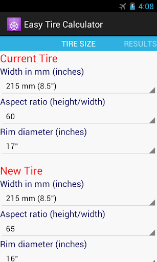 Easy Tire Calculator