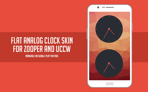 Flat analog clock for UCCW