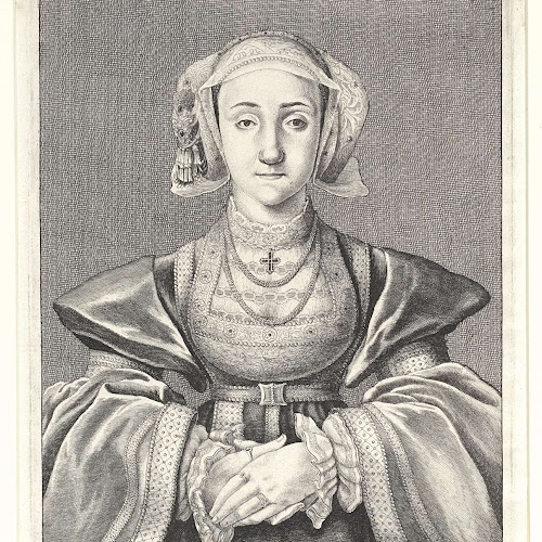Portret van Anna van Kleef, koningin van Engeland, Wenceslaus Hollar, naar Hans Holbein (II