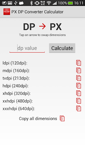 PX DP Converter Calculator