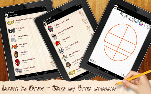 【免費角色扮演App】Learn to Draw Face Masks-APP點子