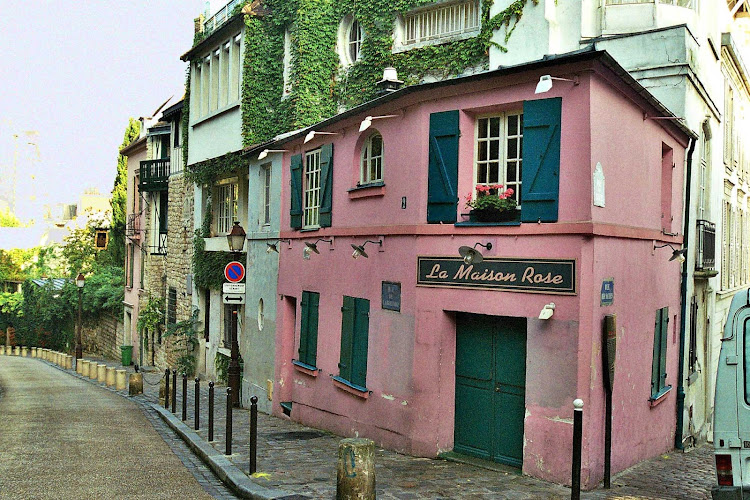 Once painted by Utrillo, La Maison Rose (the Pink House) is a charming little restaurant with an unhurried feel in the Montmartre section of Paris.