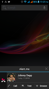 Missed Call/SMS Alert.me - screenshot thumbnail