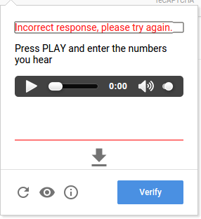 reCAPTCHA Help