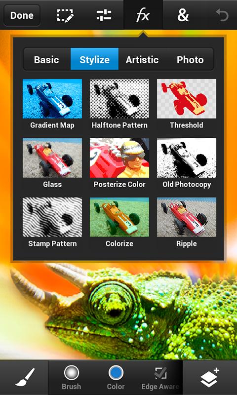Photoshop Touch for phone - screenshot