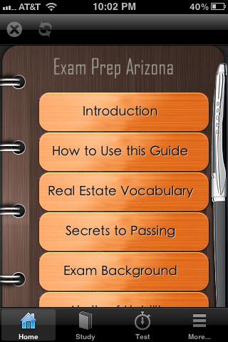 Arizona Real Estate Exam Prep Screen 2
