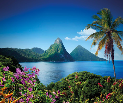 St-Lucia-two-pitons - The postcard-ready Two Pitons on St. Lucia.