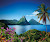 The postcard-ready Two Pitons on St. Lucia.