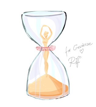 a sexy sand ballerina in an hourglass