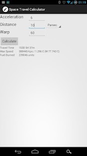 Space Travel Calculator Screenshots 0