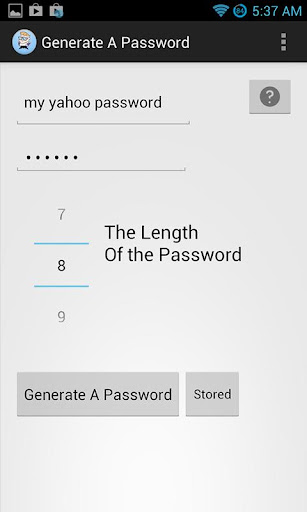 RPG password generator