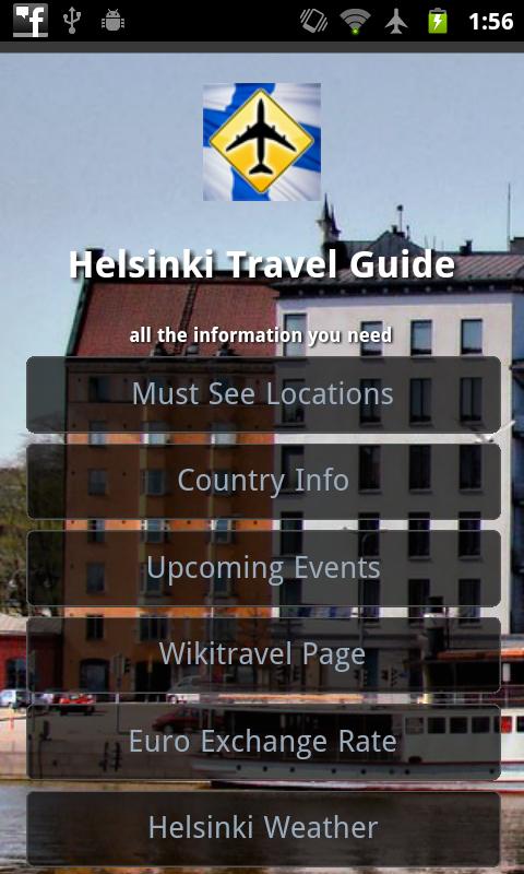 Android application Helsinki Travel Guide screenshort